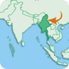Geographical situation of Union of Myanmar