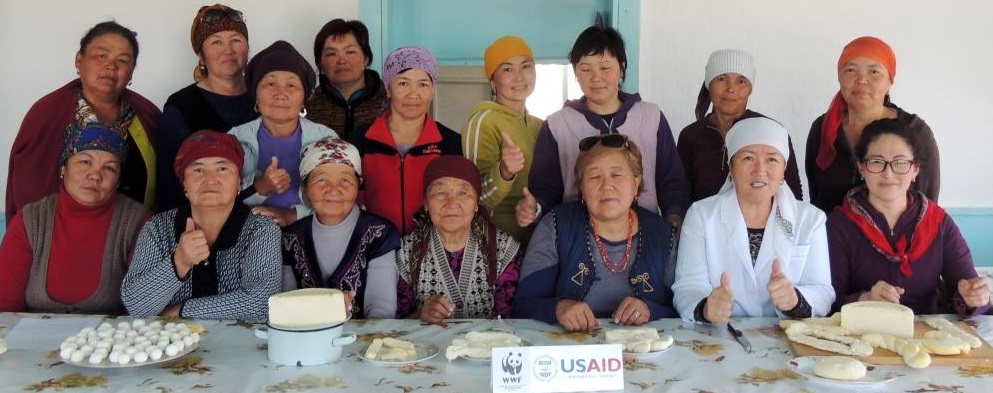 17 women from remote Kyrgyz mountain villages trained in milk processing and cheese making