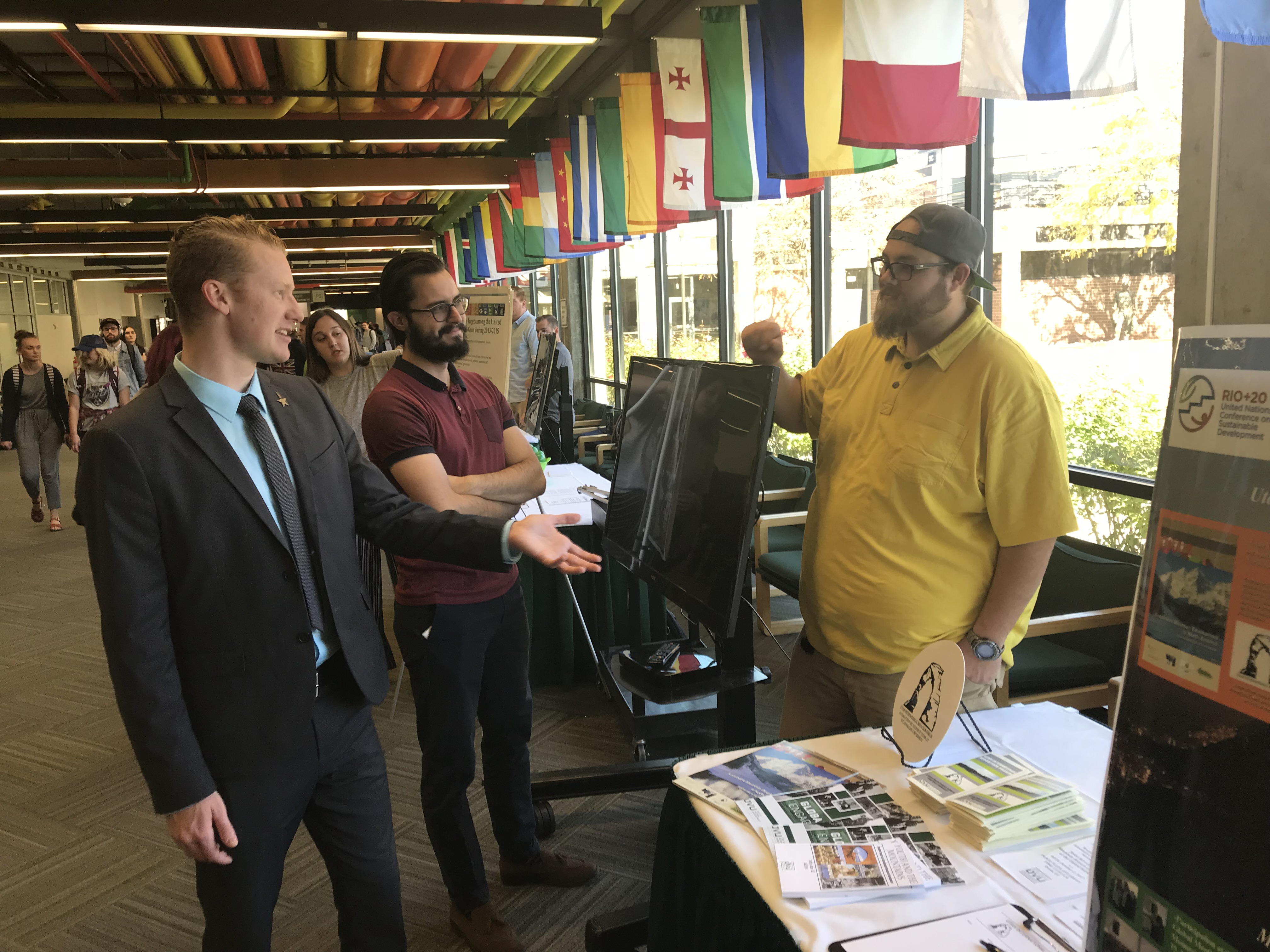 UVU students raise awareness about the SDG mountain targets on UN Day 2017.