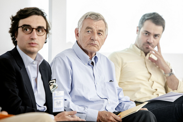 Gonçalo Neves-Correia, Bernard Giraud and Florian Breton at FAO Investment Days 2018 © FAO/Giuseppe Carotenuto