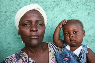 Woman and child in Haiti