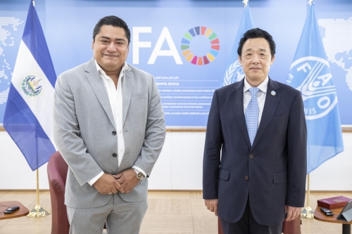 Résumé de la réunion entre le Directeur général de la FAO et le Ministre de l’agriculture d’El Salvador, M. Enrique Parada