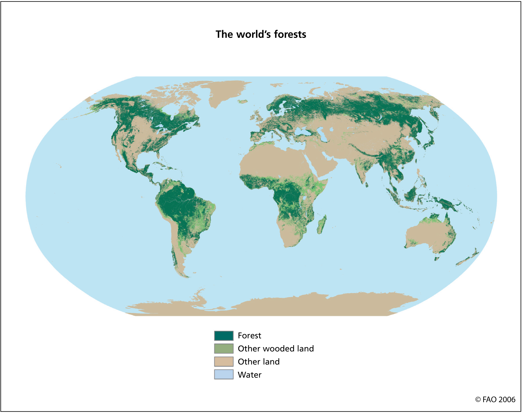 Forestry High Resolution World Map