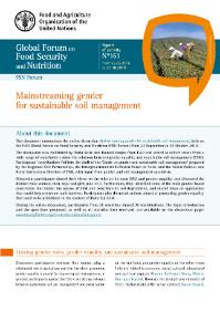 Mainstreaming gender for sustainable soil management