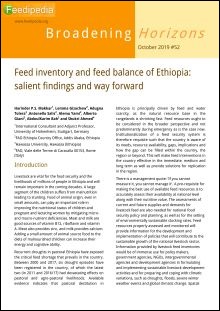 Ethiopia | Feed inventory and feed balance: salient findings and way forward