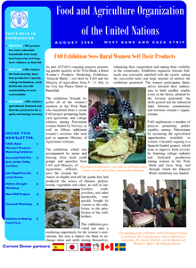 FAO West Bank and Gaza Strip Newsletter - August 2008