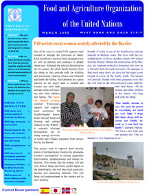FAO West Bank and Gaza Strip Newsletter - March 2008