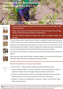 Food Security and Humanitarian Implications in West Africa and the Sahel - FAO/WFP Joint Note, August — September 2017