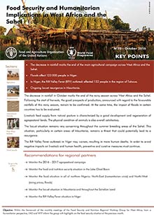 Food security and humanitarian implications in West Africa and the Sahel - FAO/WFP Joint Note, October 2016