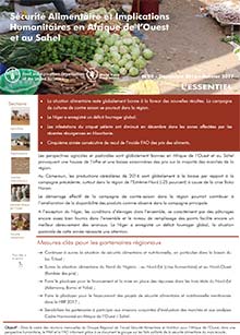 Sécurité alimentaire et implications humanitaires en Afrique de l'Ouest et au Sahel - Note conjointe FAO/PAM, Décembre 2016—Janvier 2017