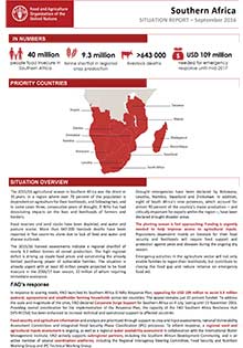 Southern Africa - Situation report September 2016