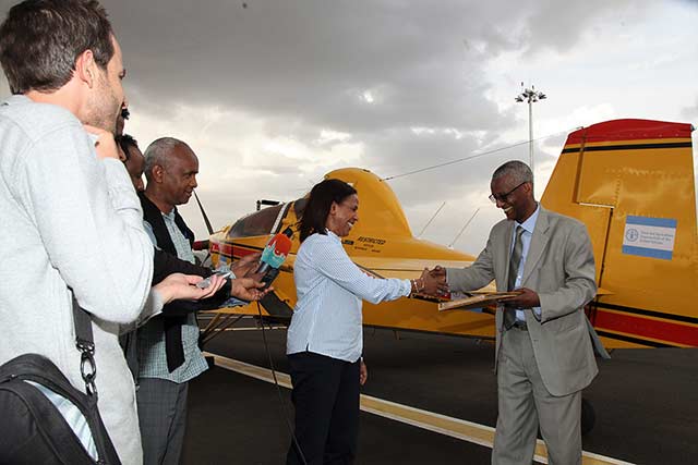 FAO leases aircraft and procures equipment to boost desert locust control operations in Ethiopia