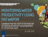 Webinar: Monitoring water productivity using FAO WaPOR