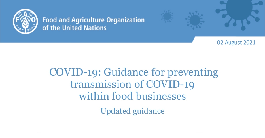 COVID-19: Guidance for preventing transmission of COVID-19 within food businesses'