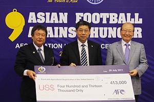 Asian football power mobilised against hunger