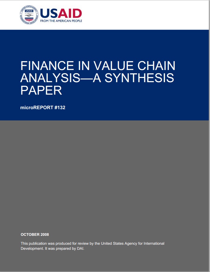 Finance in Value Chain Analysis—A Synthesis Paper
