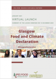 Report: Glasgow Food & Climate Declaration - Summary of the Launch Webinar