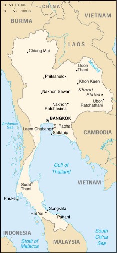 Map of Thailand