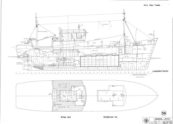 Stern Trawler - 40m - Fishing Vessel Design Database (FVDD)