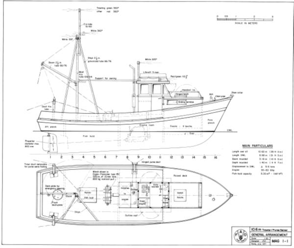 Trawler / Purse Seiner - 10.6m - Fishing Vessel Design Database (FVDD)
