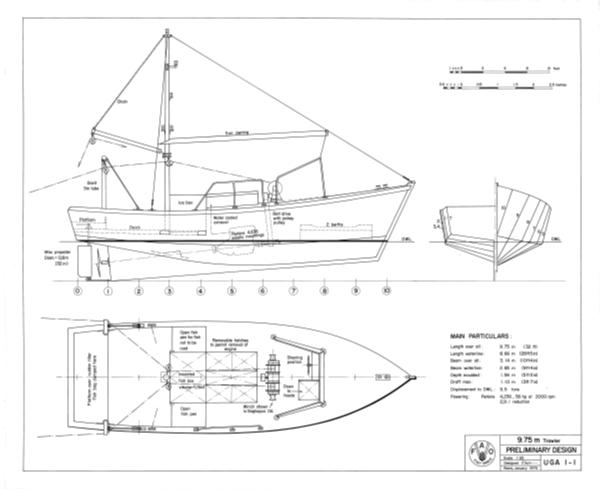 Trawler - 9.75 m - Fishing Vessel Design Database (FVDD)