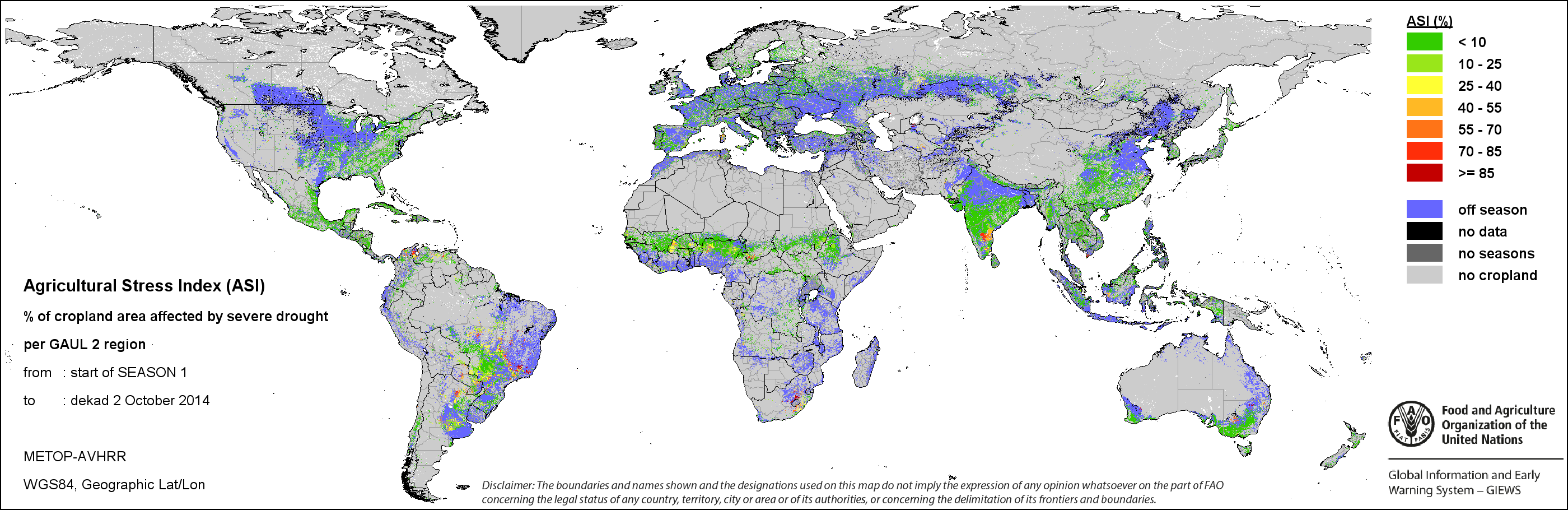 FAO GIEWS ASIS Near Real Time Imagery Slideshow