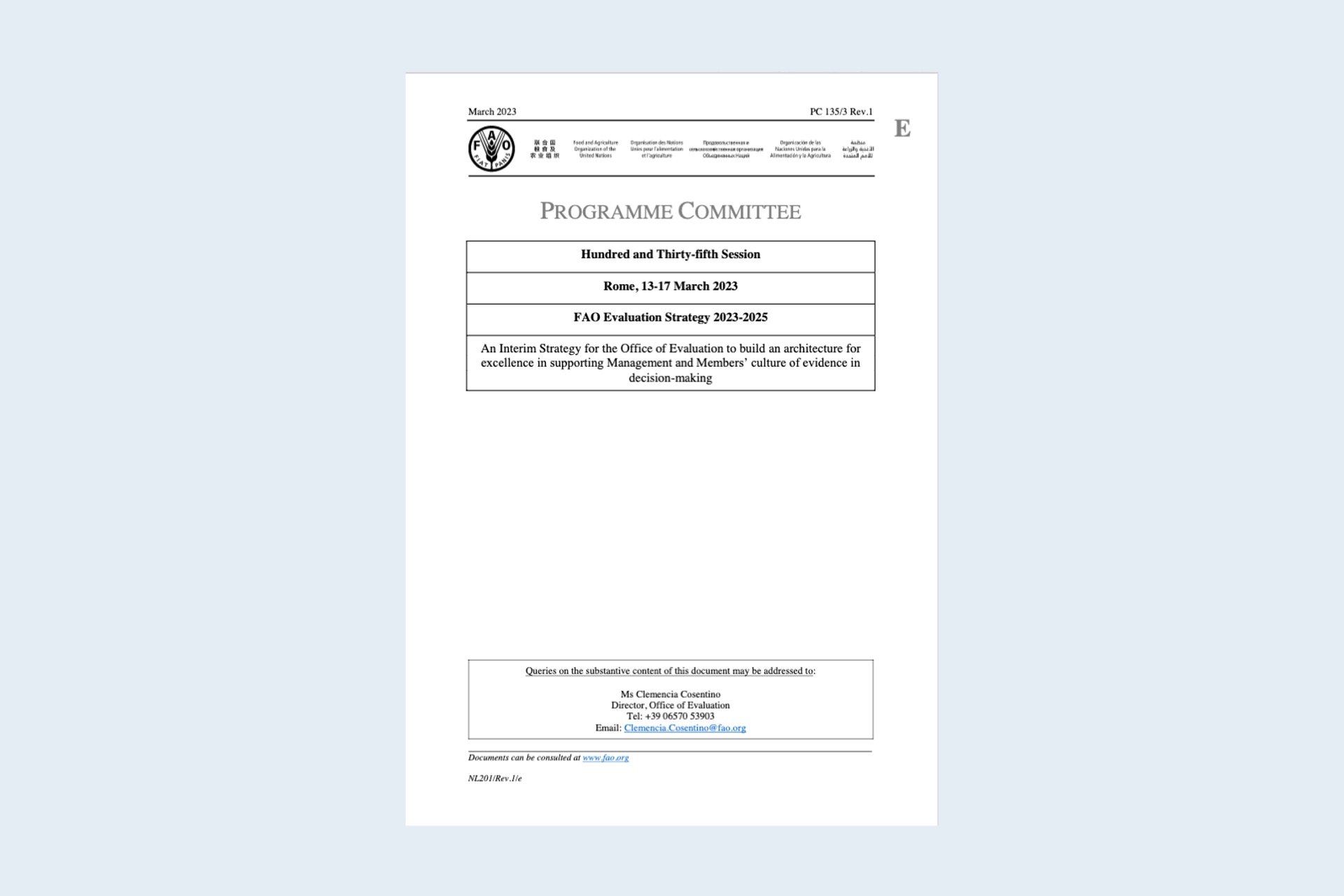 Analyse Organizational Performance, FAO Capacity Development