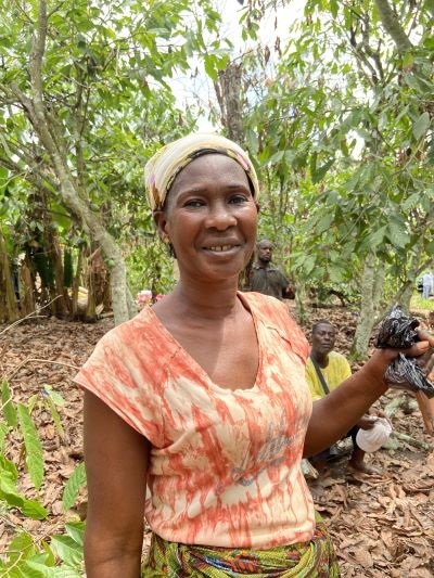 Woman cocoa farmer in Côte d'Ivoire