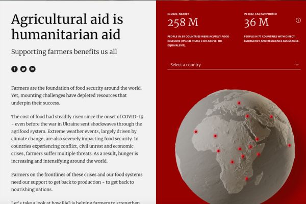 Agricultural aid is humanitarian aid