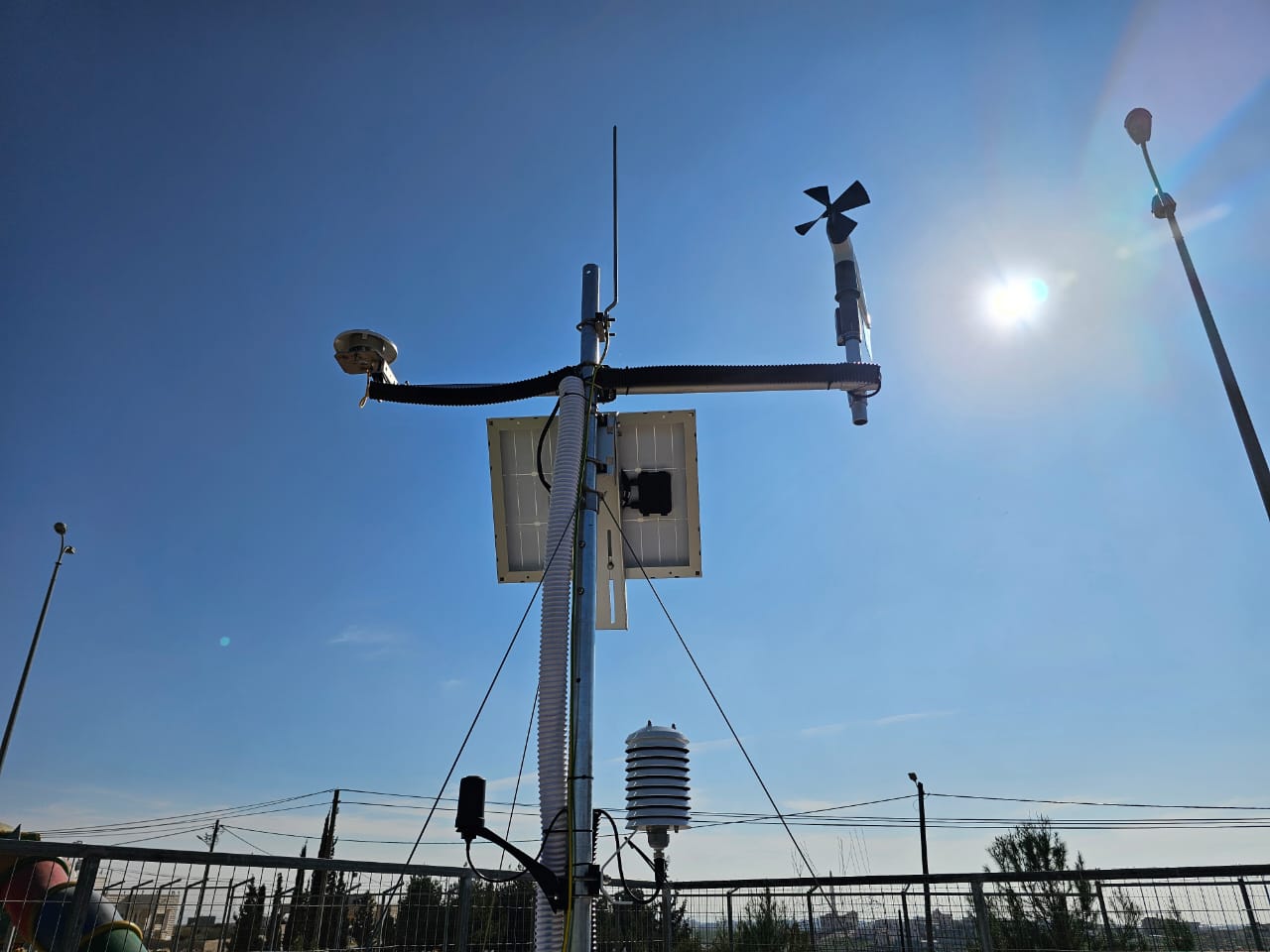 One of 10 weather stations newly installed and/or upgraded in Palestine by FAO and GCF. FAO/Husam AlHudhud