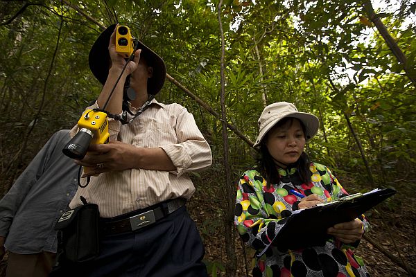 Researchers for the National Forest Assessment (NFA) using laser technology devices that measure both tree height and thickness in areas of the forest that are inaccessible.