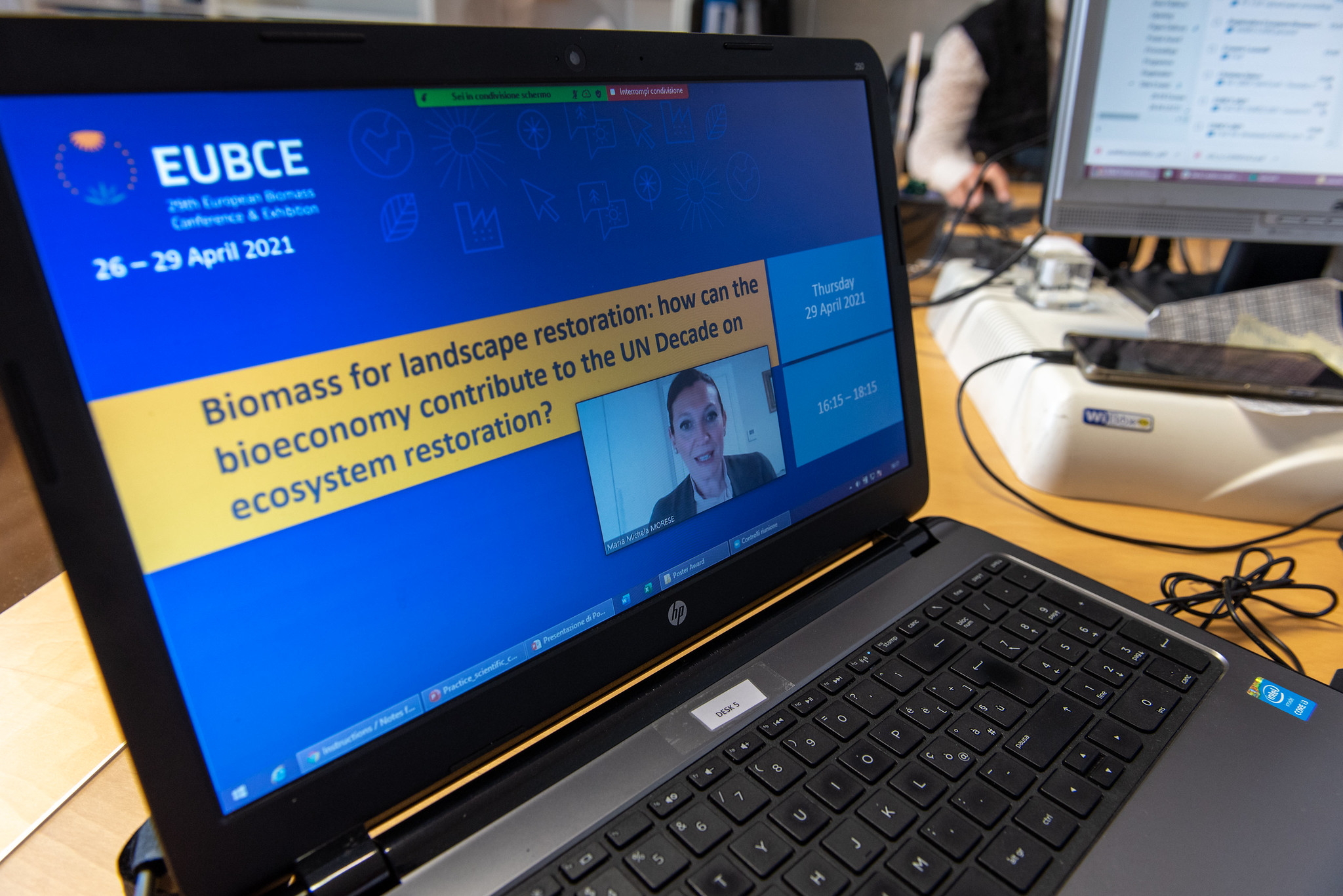 Michela Morese presenting at the virtual EUCBE side evetn