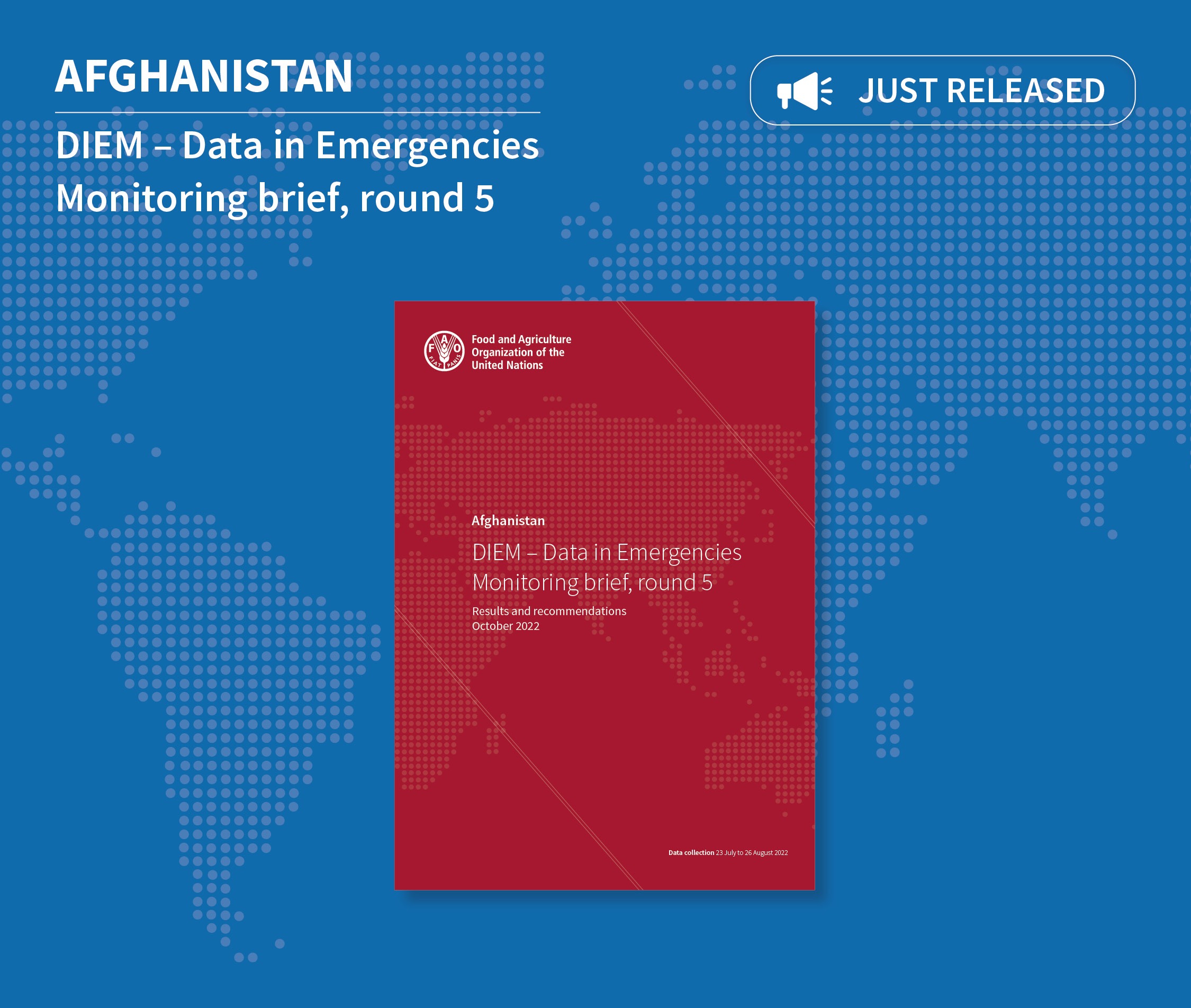 Data dissemination Early warning, emergencies and resilience FAO