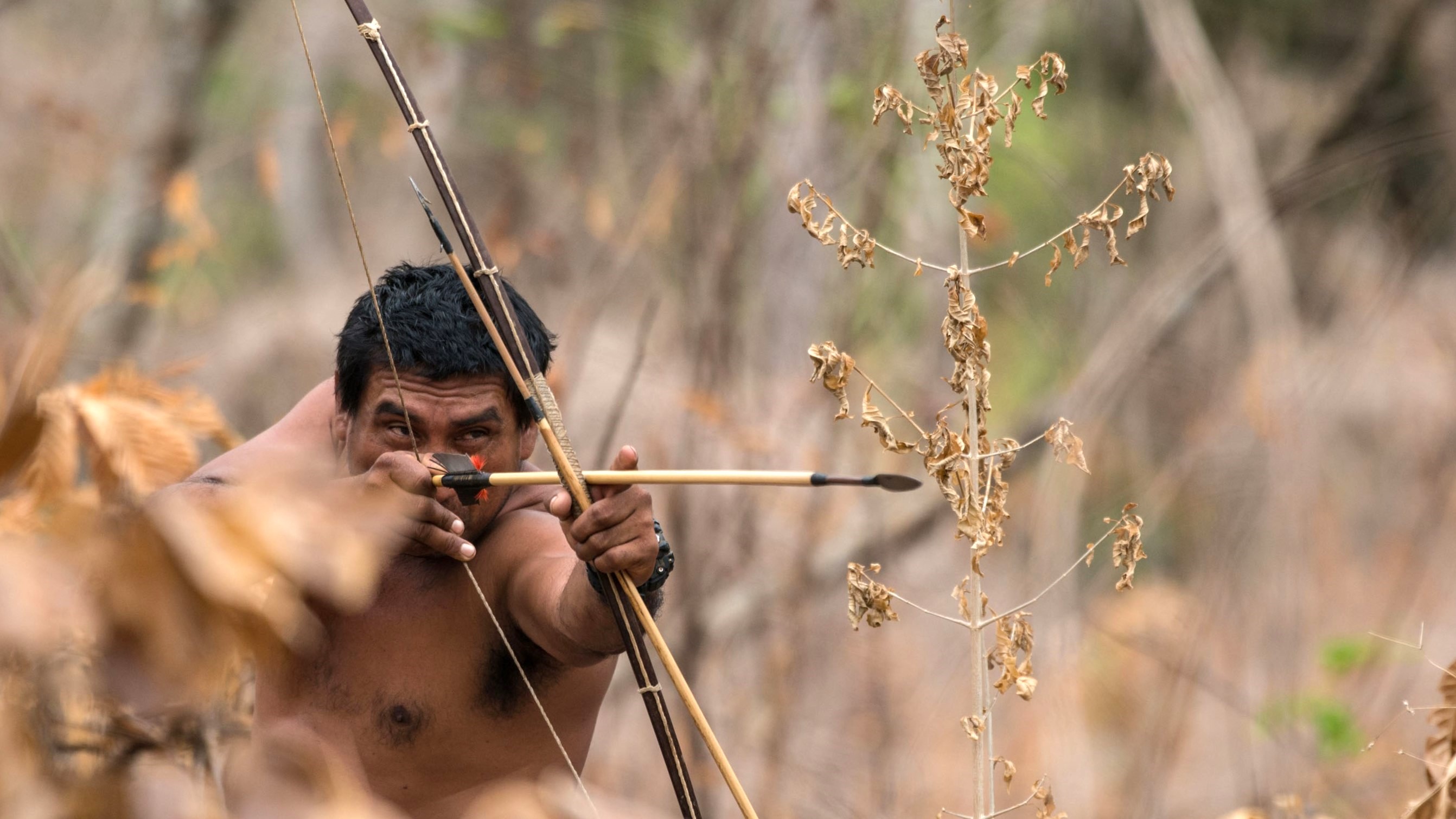 Guyana - A hunter in the Rupununi savanah