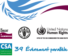 CSA 39 Événement parallèle sur le droit à l'alimentation