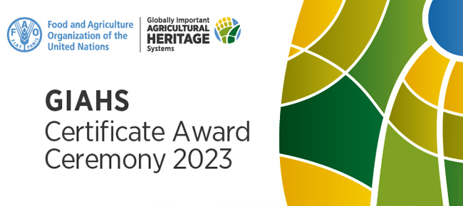 Join us for the 2023 GIAHS Certificate Award Ceremony